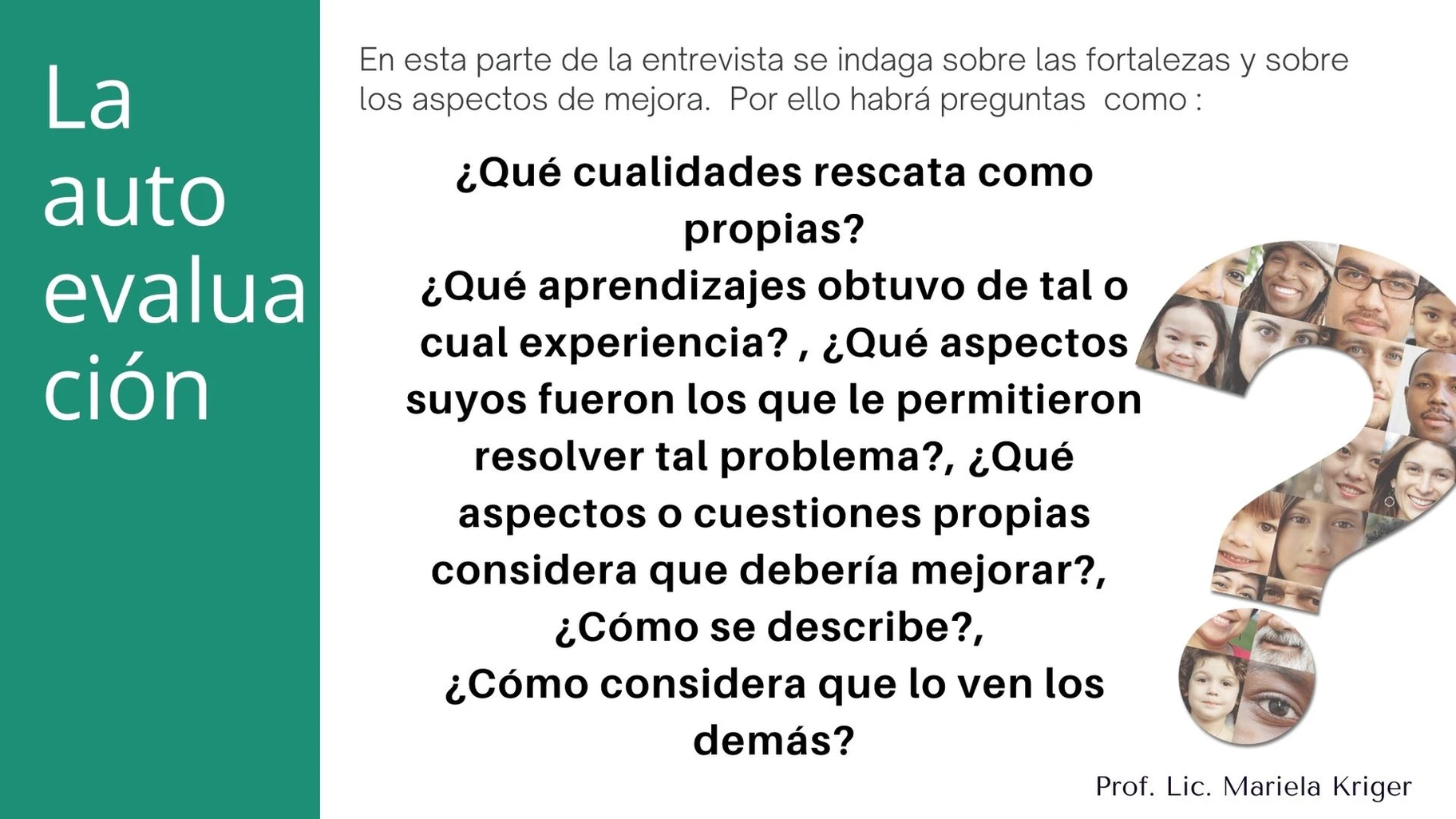La entrevista laboral - Mariela Kriger