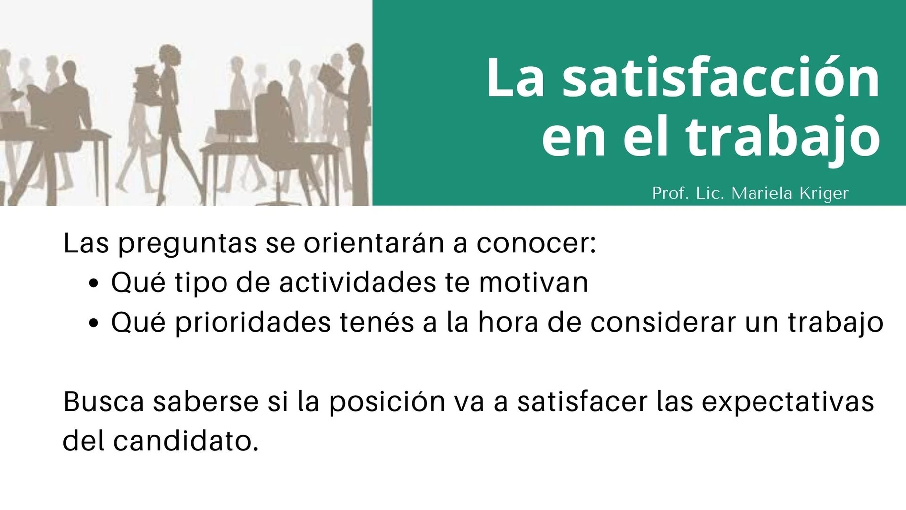 La entrevista laboral - Mariela Kriger