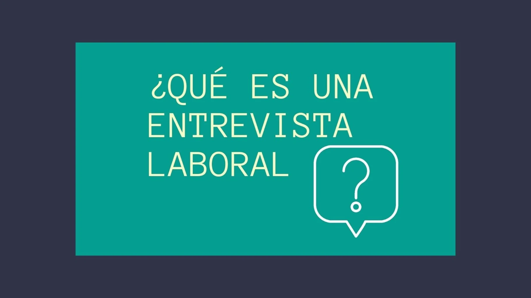 La entrevista laboral - Mariela Kriger