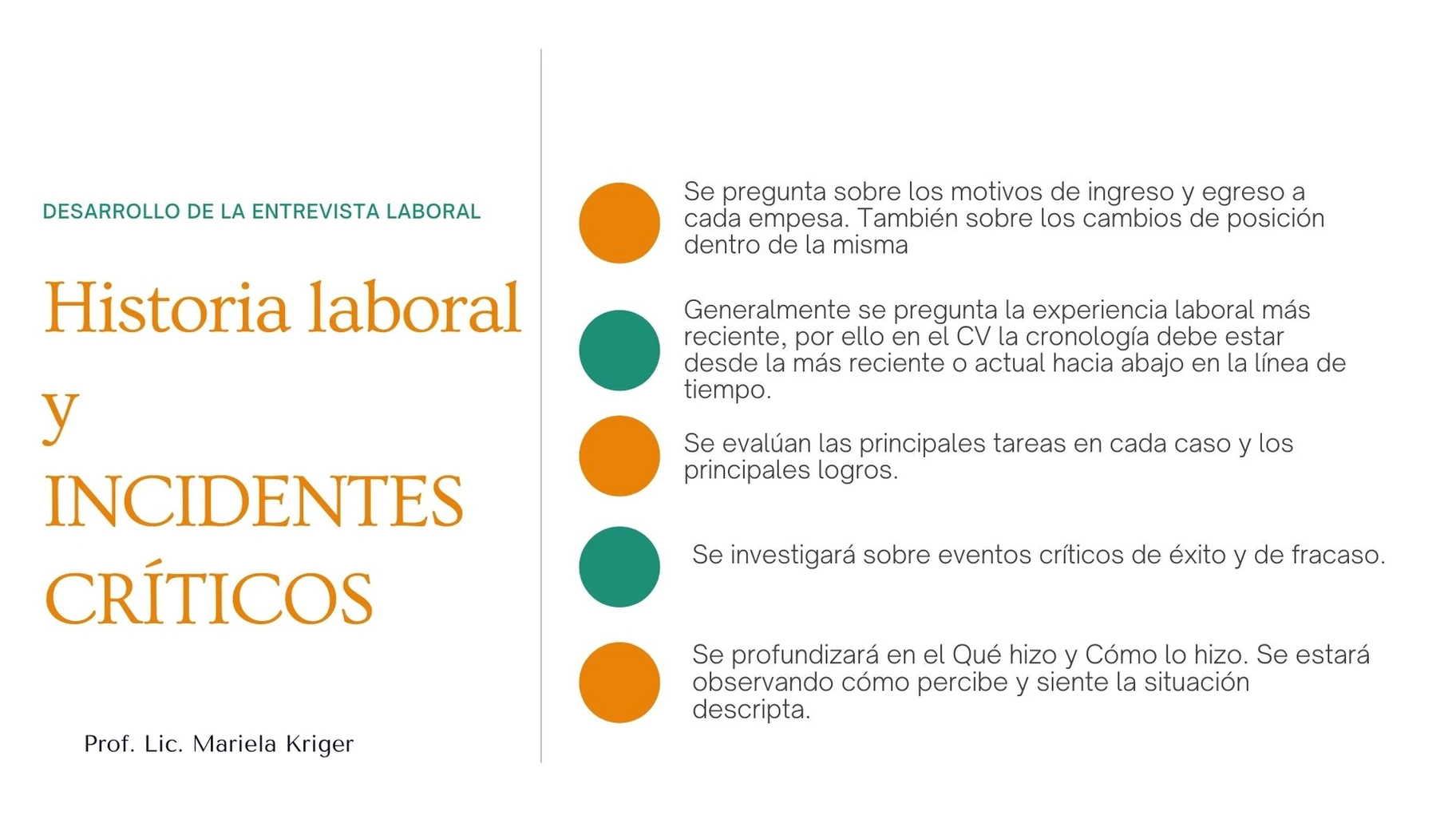 La entrevista laboral - Mariela Kriger